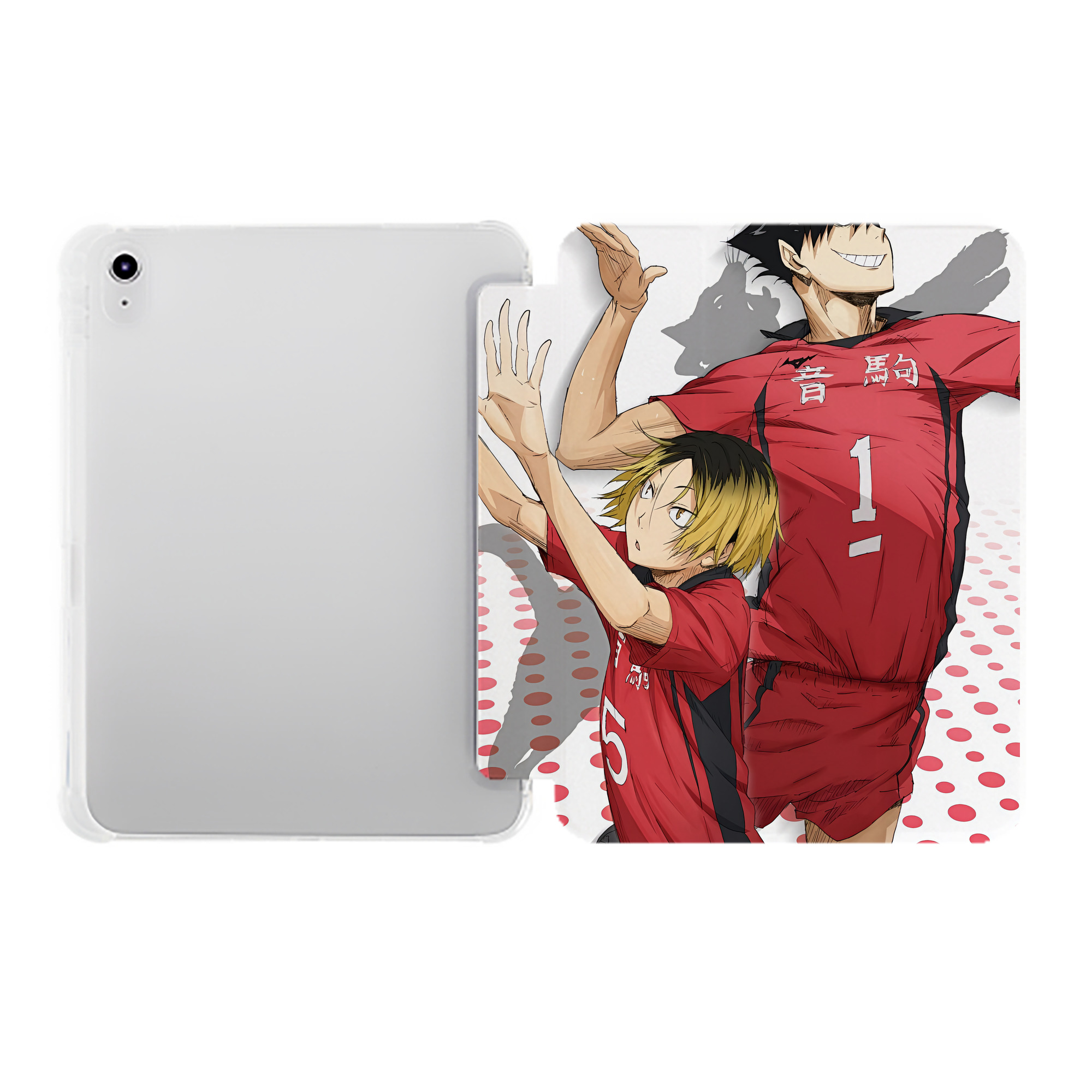 （画像用） ハイキュー!! Haikyu!! IPad ケース ペン収納付き 三つ折りスタンド PUレザー×シリコン 対応機種9.5/10.5/10.9インチ